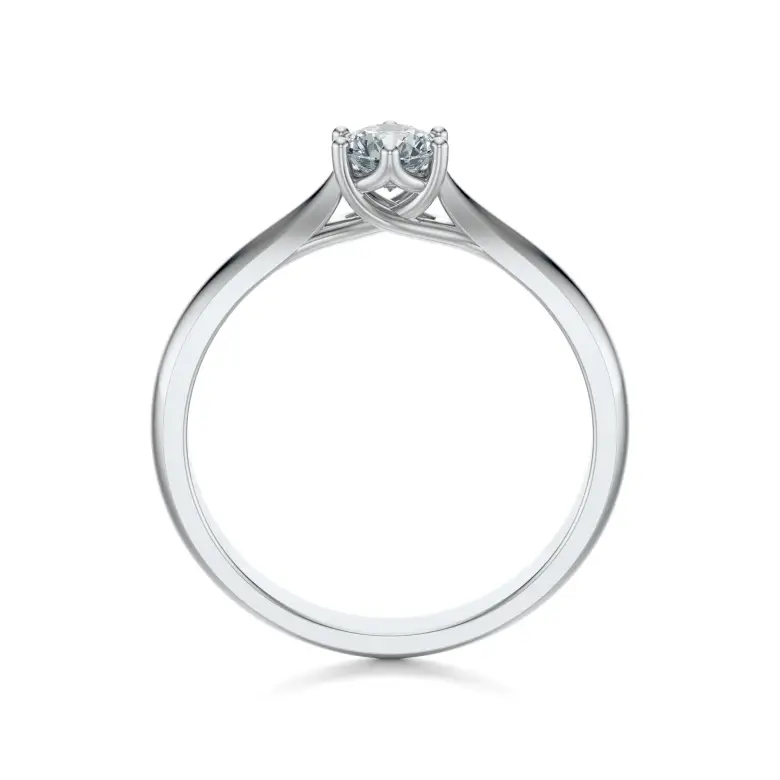 Pierścionek z białego złota z diamentem